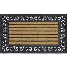 JVL 45x75cm Karina Rubber Coir Rectangular Doormat