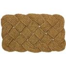 JVL Hand Made Knotted Rope Coir Doormat - 45x75cm