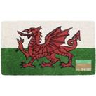 JVL 'Cymru Welsh Dragon' Entrance Door Mat - 40x70