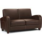 Julian Bowen Vivo 2 Seater Sofa - Chestnut Faux Leather