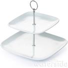 The Waterside 2 Tier Sqaure Cake Stand - White