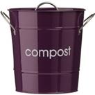 Premier Housewares Compost Bin With Plastic Inner Bucket - Purple