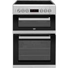 Beko KDC653S Freestanding 60cm Double Oven Electric Cooker - Silver