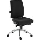 Teknik Office Ergo Plus Black Fabric 24 Hour Operator Chair with an Aluminium Pyramid - Base Rated Up To 24 Stone
