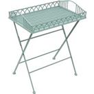 Charles Bentley Wrought Iron Butler Tray - Sage Green