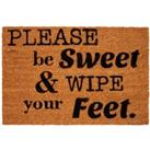 Premier Housewares Natrual Coir Doormat - Please Be Sweet