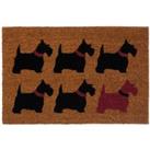 Premier Housewares Natrual Coir Doormat - Scottie Dog