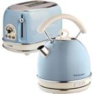 Ariete ARPK12 Vintage 2-Slice Toaster and 1.7L Dome Kettle - Blue