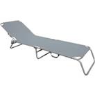 Charles Bentley Foldable Reclining Sunlounger - Grey