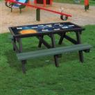 NBB Recycled Furniture NBB Solar System Activity Top Recycled Plastic Table with Benches - Green