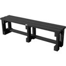 NBB Recycled Furniture NBB Recycled Plastic Backless 120cm Bench - Black