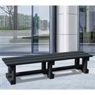 NBB Recycled Furniture NBB Recycled Plastic Backless 200cm Bench - Black