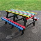 NBB Recycled Furniture NBB Junior Small 120cm Recycled Plastic Picnic Table - Multi-Coloured
