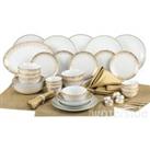 The Waterside Waterside 50 Piece Christmas in a Box Dinner Set - Gold Sparkle