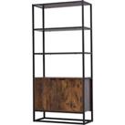 Solstice Echelon 4 Tier Display Shelf Cabinet - Brown/Black