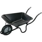 Draper Plastic Tray Wheelbarrow (85L) - Black