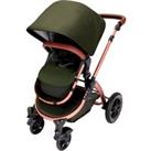 Ickle Bubba Stomp V4 All in One Travel System with Isofix Base - Woodland on Bronze with Tan Handles