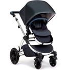 Ickle Bubba Stomp V4 All in One Travel System with Isofix Base - Blueberry on Chrome with Blueberry Handles