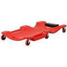 Durhand Mechanic Vehicle Creeper with Wheels under Car Repair Portable Headrest Tray - Red