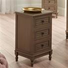 Pacific Lifestyle Taupe Pine Wood 3 Drawer Unit