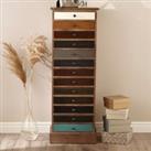 Pacific Lifestyle Pine Wood Multicoloured 13 Drawer Unit