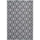 Best For Boots OC25 Graphical Garden Carpet - Grey White