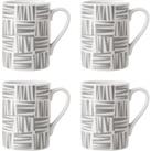 Sabichi 4-Piece Brooklyn Mug Set - Grey
