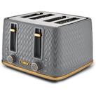 Tower T20061GRY Empire 4 Slice Toaster - Grey
