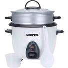 Geepas GRC35017UK 400W 1L Rice Cooker And Steamer With Keep Warm Function - White
