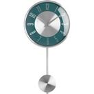 Premier Housewares Pendulum Wall Clock - Silver/Blue
