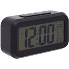Premier Housewares LCD Digital Alarm Clock - Black