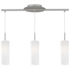 Eglo Troy 3 Satin Nickel And White Glass And 3 Light Ceiling Pendant