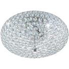 Eglo Clemente Crystal and Chrome Ceiling Light