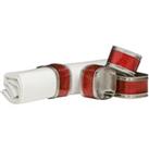 Premier Housewares Set of 4 Napkin Rings - Red Glitter/Nickel Plated