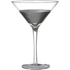 Premier Housewares Set of 2 Cocktail Glasses - Silver Crosshatched Design