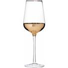 Premier Housewares Set of 4 Wine Glasses - Clear Glass/Gold