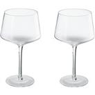 Premier Housewares Set of 2 Tapered Gin Glasses - Clear