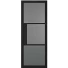 LPD Doors LPD (W) 33 inch Black Tribeca Glazed 3L Tinted Internal Door