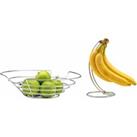 Hahn ORB 2 Piece Set: Fruit Bowl Banana Tree - Chrome