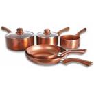 Cermalon Ceramic 5 Piece Cookware Set - Metallic Copper