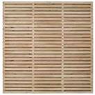 Forest Garden 5'11'' x 5'11'' (180 x 180cm) Pressure Treated Double Slatted Fence Panel