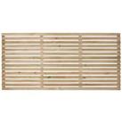 Forest Garden 2'11'' x 5'11'' (90 x 180cm) Pressure Treated Slatted Fence Panel