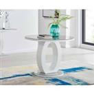 Furniture Box Giovani Grey/White Gloss Glass 100cm dia Table