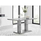 Furniture Box Imperia 6 Seater Grey Gloss Dining Table
