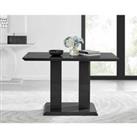 Furniture Box Imperia 4 Seater Modern Black High Gloss Dining Table