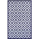 Green Decore 240 x 300cm Reversible Outdoor Rug - Blue/white