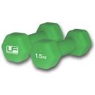UFE Urban Fitness Hex Dumbbells - Neoprene Covered (pair) (2 X 1.5Kg - Green)