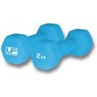UFE Urban Fitness Hex Dumbbells - Neoprene Covered (pair) (2 X 2Kg - Sky)