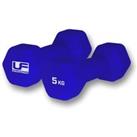 UFE Urban Fitness Hex Dumbbells - Neoprene Covered (pair) (2 X 5Kg - Blue)