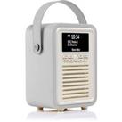VQ Retro Mini DAB/DAB+ Digital & FM Radio with Bluetooth - Light Grey